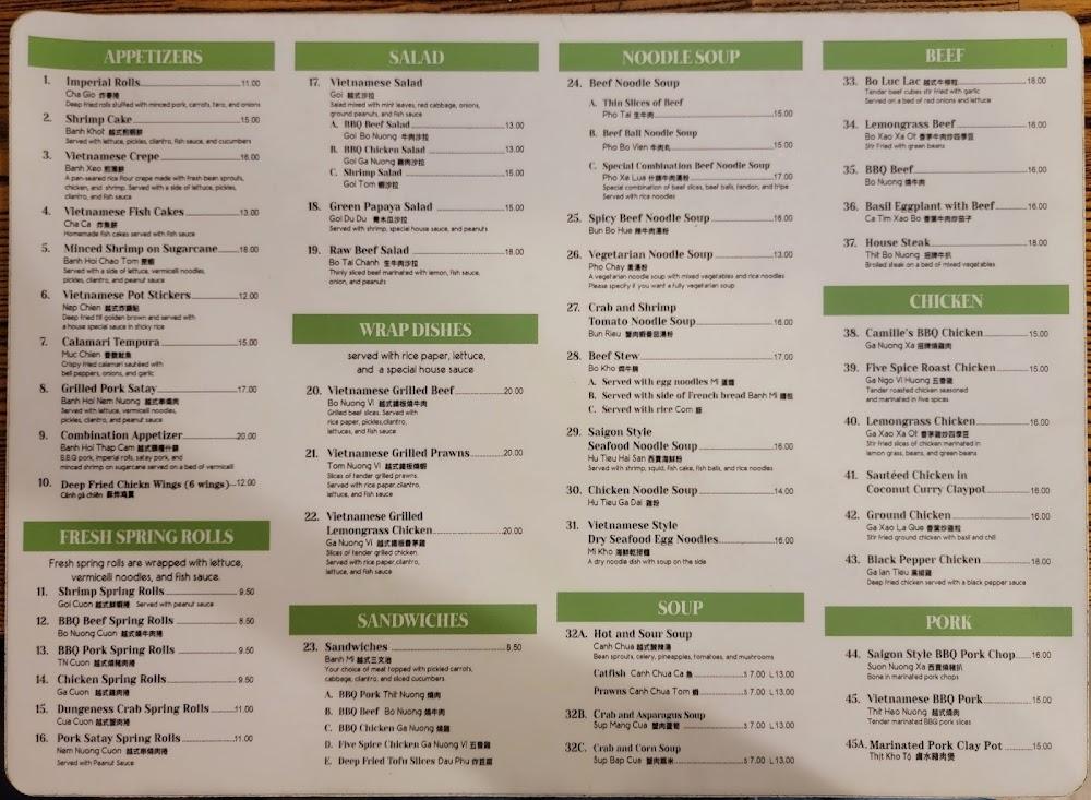 La Petite Camille Menu image 3